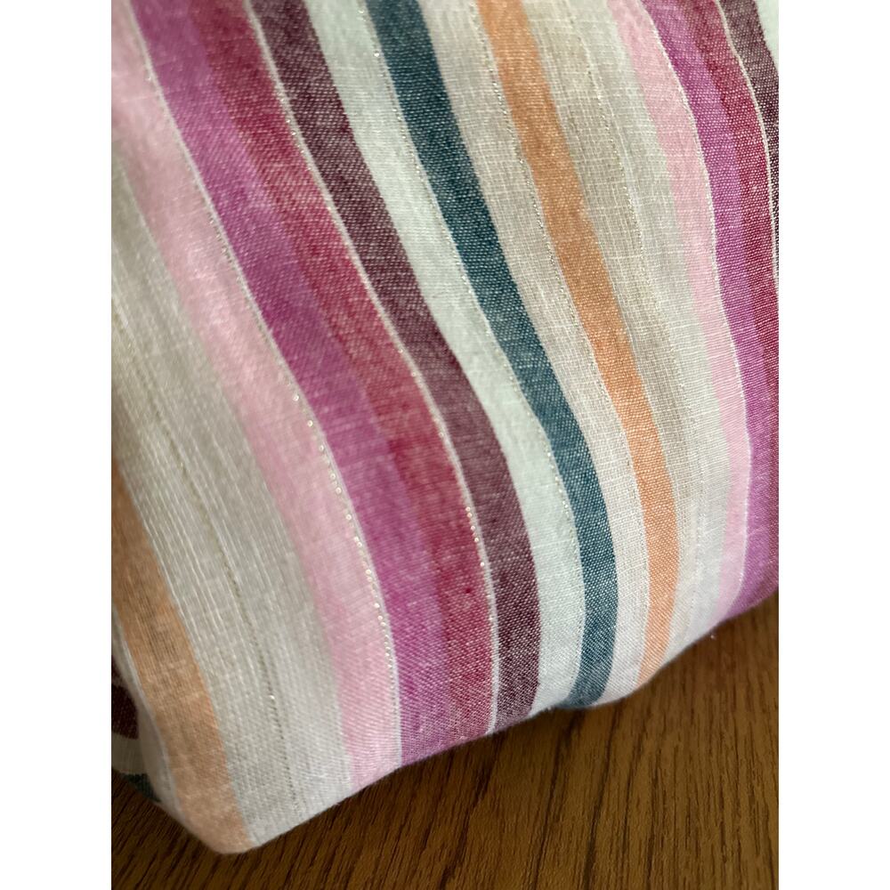 Rails Rainbow Metallic Striped Ruffle Hem Sundress Large - Picture 7 of 10